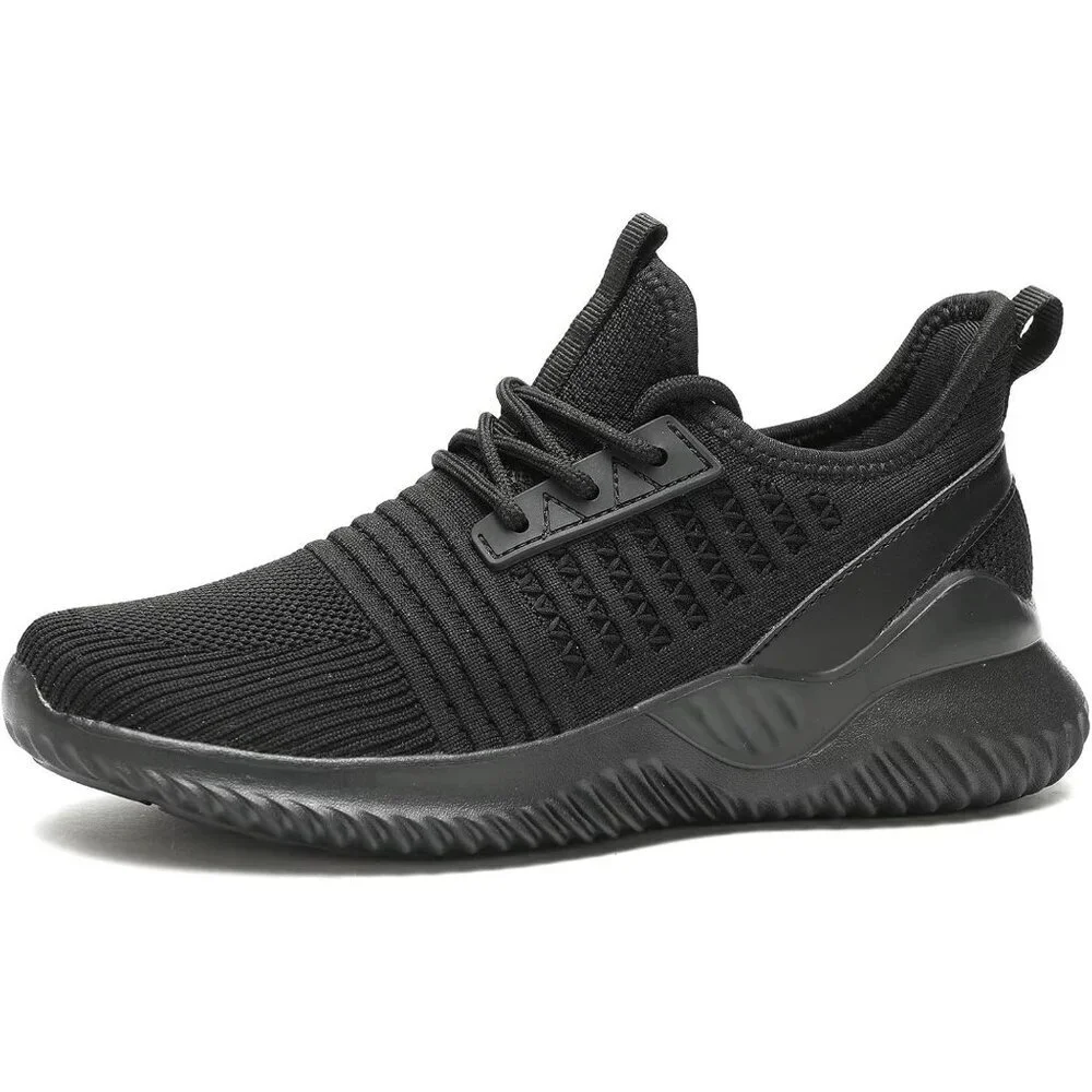 Women's Black Lightweight Breathable Non Slip Athletic Mesh Fashion Sneakers